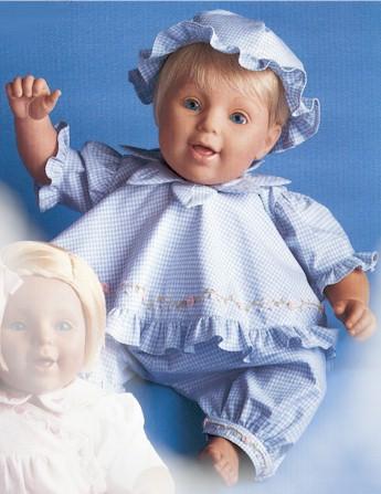Blue shop bonnet doll