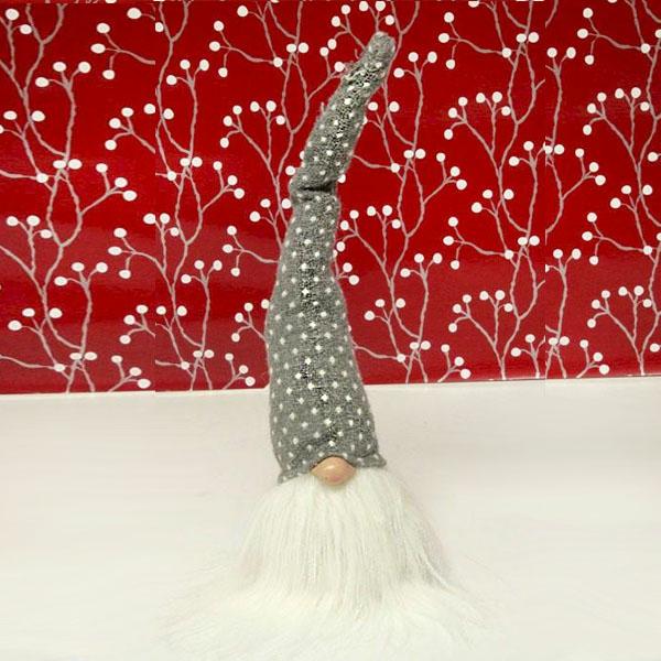 tomte with tall grey hat