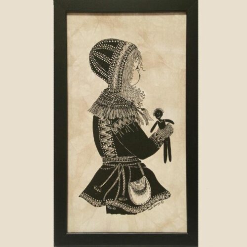 Batik, Sami Girl - Framed