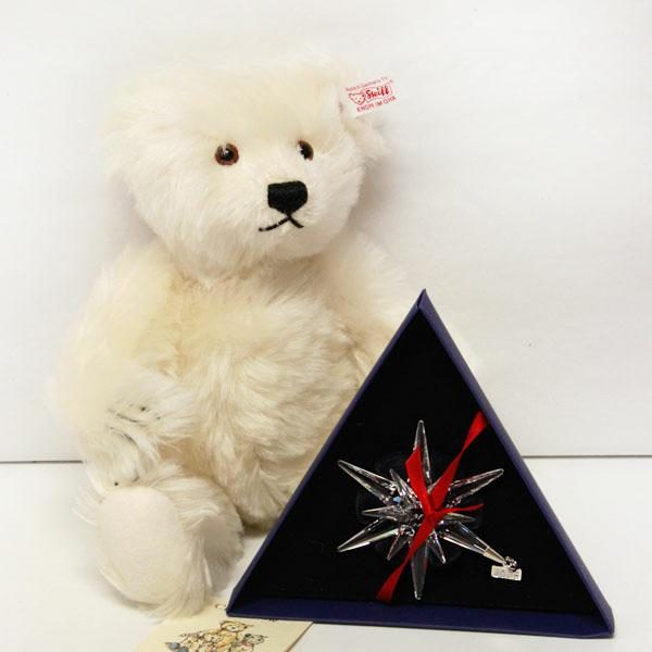 Crystal White Steiff Teddy Bear With Pendant
