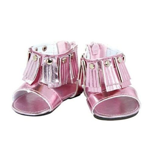 pink fringe sandals