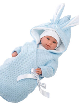Crying Soft Body Baby Doll Aaron with Hooded Bunny Jacket
