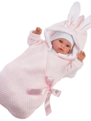 Crying Soft Body Baby Doll Avery with Hooded Bunny Jacket