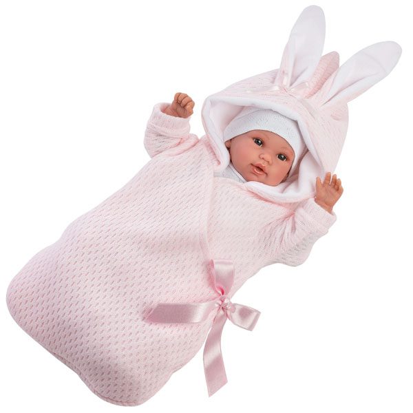 Crying Soft Body Baby Doll Avery with Hooded Bunny Jacket