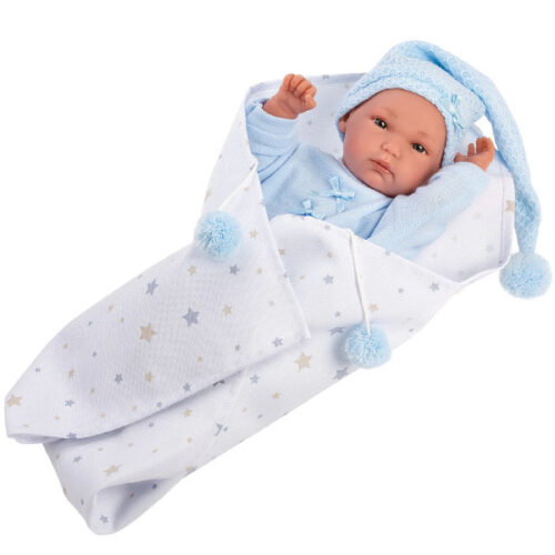 Anatomically-correct Baby Doll Kayden With Blanket and Stocking Cap