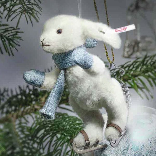 Rabbit Ice Skater Ornament
