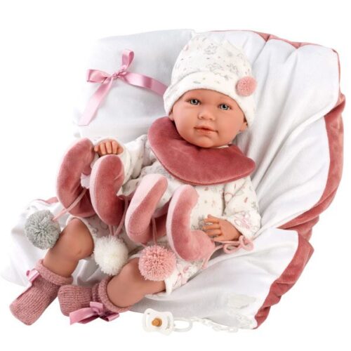 Llorens 16.5" Articulated New Born Alondra with Activity Cushion