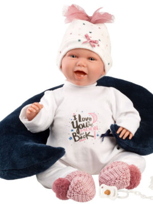 Llorens 16.5" Soft Body Crying Newborn Doll Dahlia with Cushion