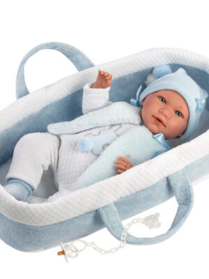 16.5" Soft Body Crying Baby Doll Tristan with Carrycot