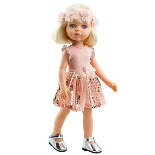 Las Amigas Doll - Claudia with Peach Dress and Flower Crown - Paola Reina