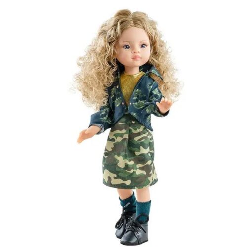 Las Amigas Articulated Doll - Manica with Camouflage Skirt and Jacket Set - Paola Reina