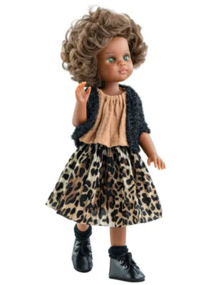 Las Amigas Articulated Doll - Nora with Leopard Skirt - Paola Reina