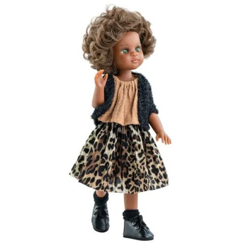 Las Amigas Articulated Doll - Nora with Leopard Skirt - Paola Reina