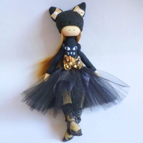 Ballerina Cat Doll by Nataliya Chernikova